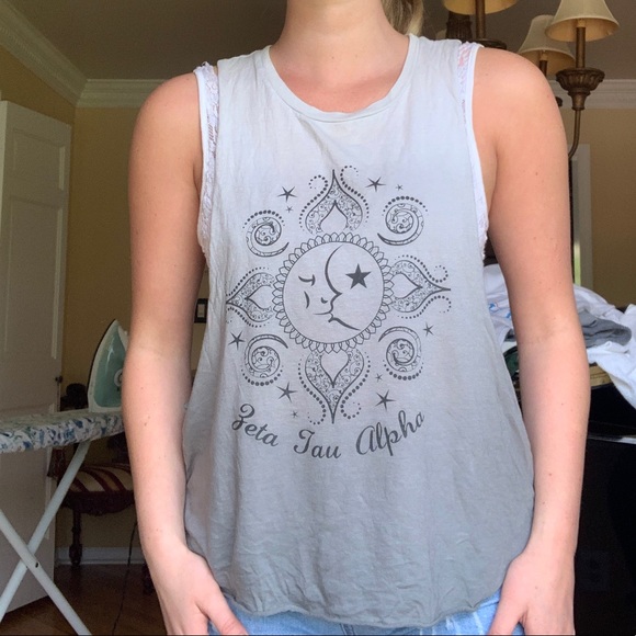 moco los angeles Tops - Zeta Tau Alpha ZTA tank top